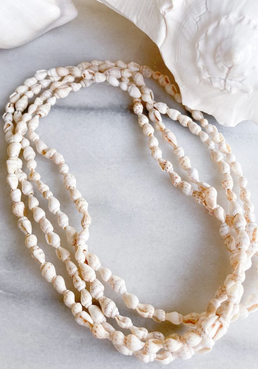 Accessories Cabo Gypsy Necklaces | White Shell Strand Necklace