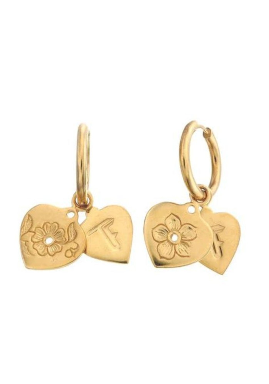 Accessories Tiger Frame Gold Jewels | Tiger Frame Flores Small Round Hoops- Gold