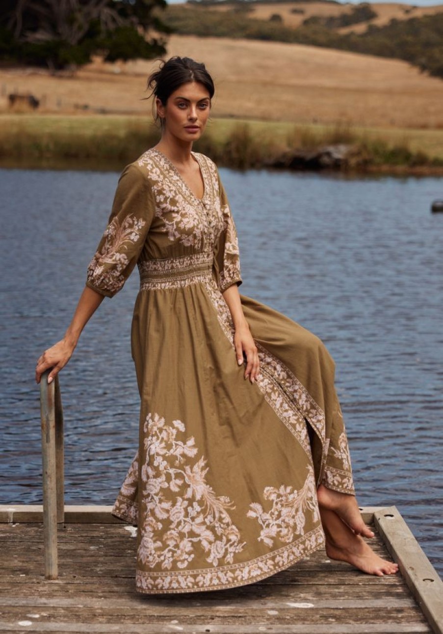 Fashion Talisman Party Dresses | Aphrodite Dress- Olive