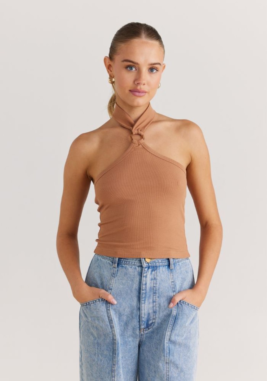 Fashion Daisy Says Tops | Scarlett Top- Tan