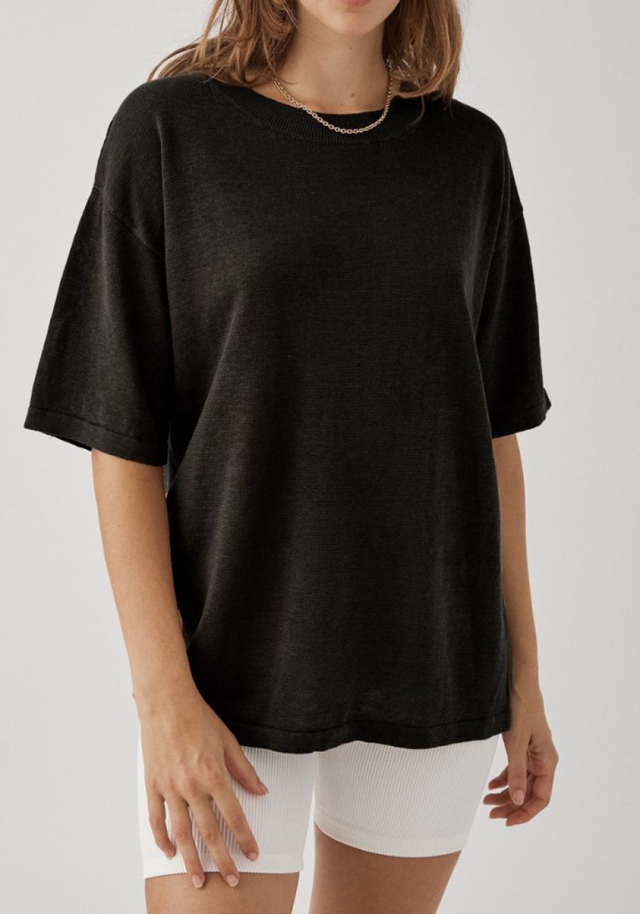 Fashion Arcaa Movement Tops | Hugo Tshirt- Black