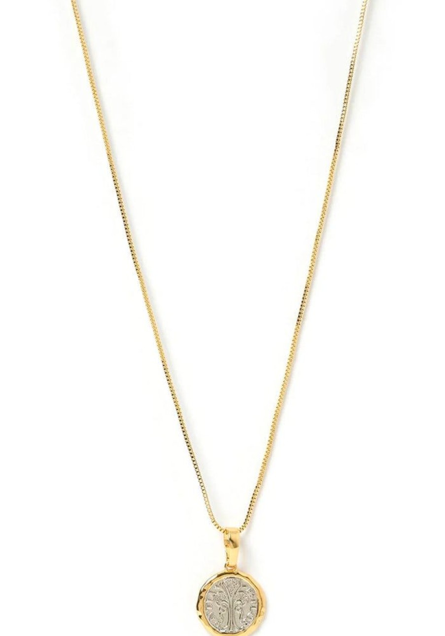 Accessories Arms Of Eve Necklaces | Piccolo Two Tone Charm Necklace