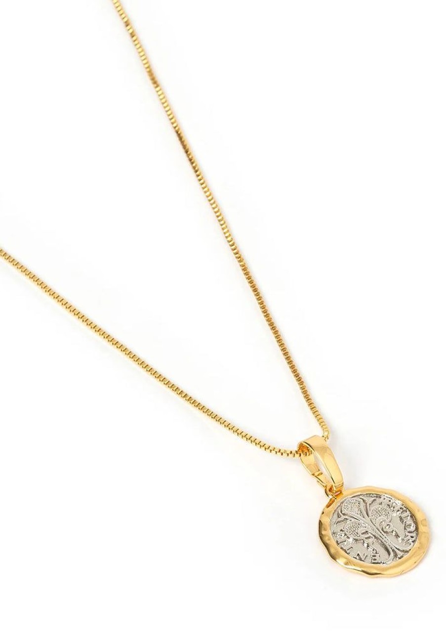 Accessories Arms Of Eve Necklaces | Piccolo Two Tone Charm Necklace