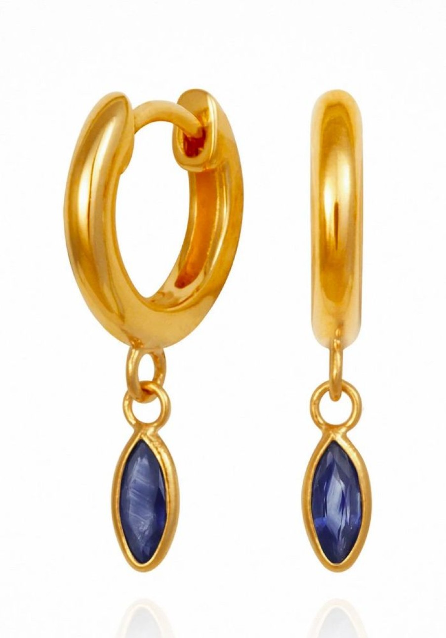 Accessories Temple of the Sun Gold Jewels | Alessandra Sapphire Earrings