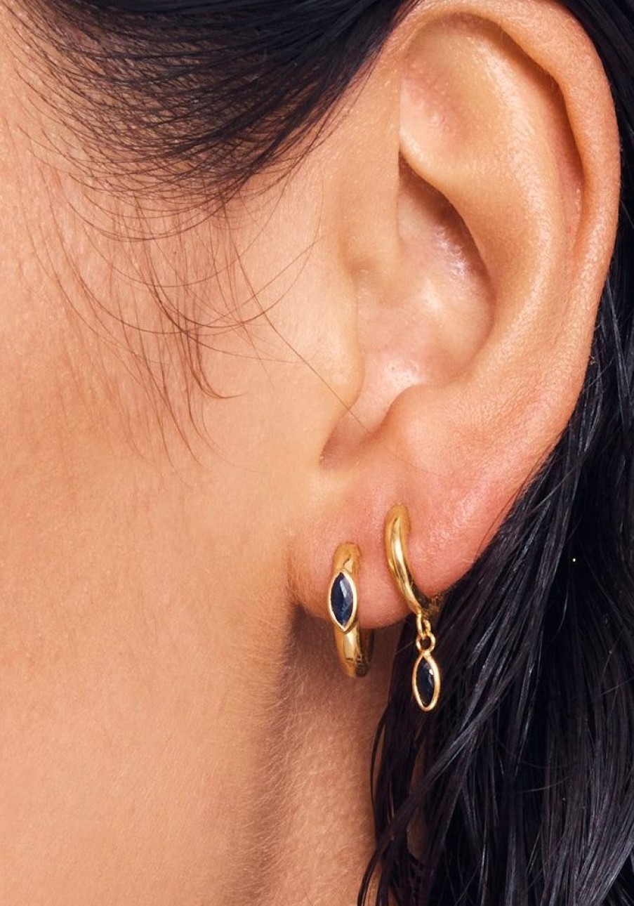 Accessories Temple of the Sun Gold Jewels | Alessandra Sapphire Earrings