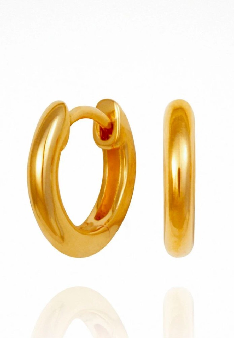 Accessories Temple of the Sun Gold Jewels | Omega Small Hoops - Gold