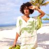 Fashion Love St the label Mini Dress | Island Drifer Kaftan - Key Lime