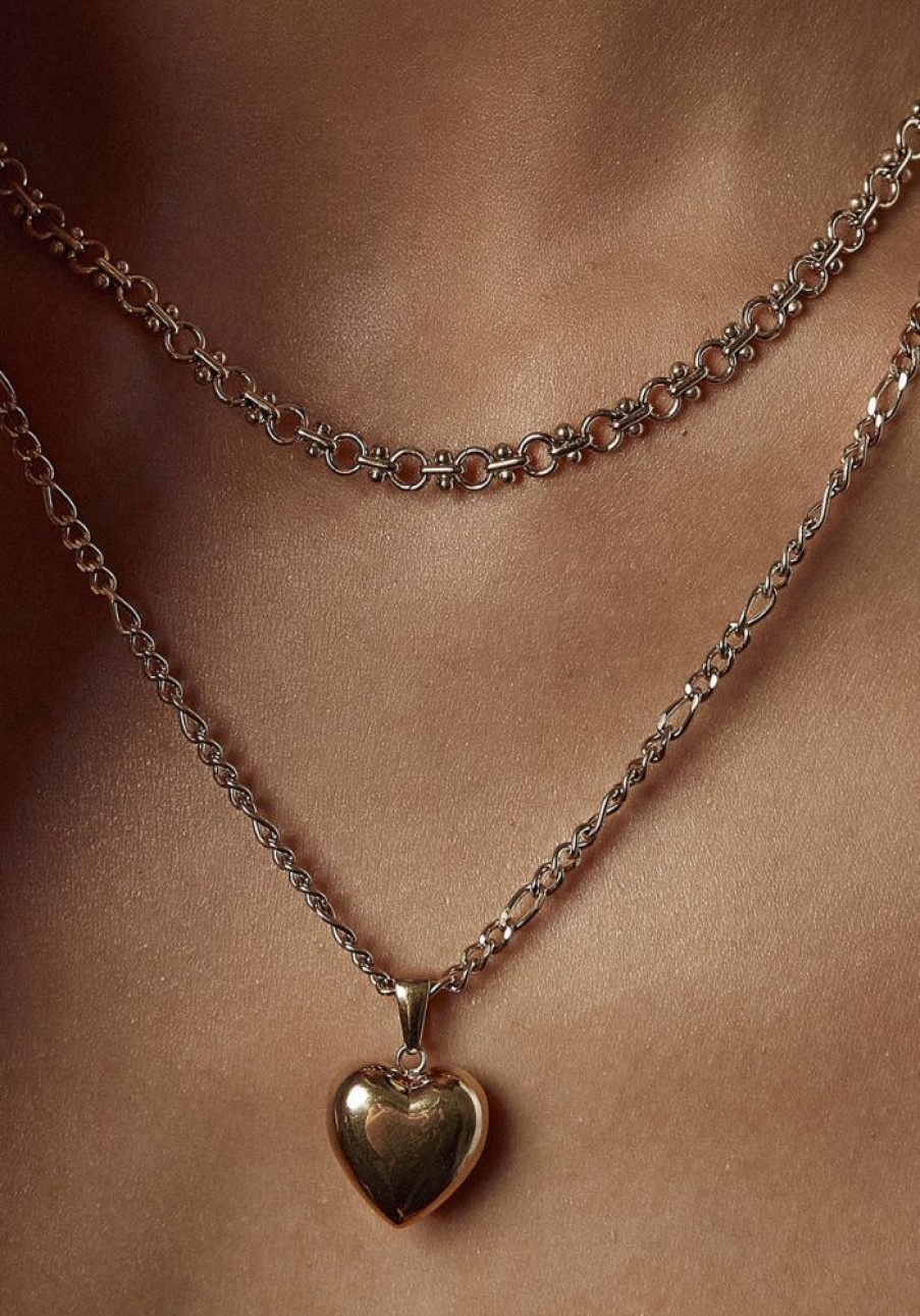 Accessories Arms Of Eve Necklaces | Rose Heart Necklace- Gold