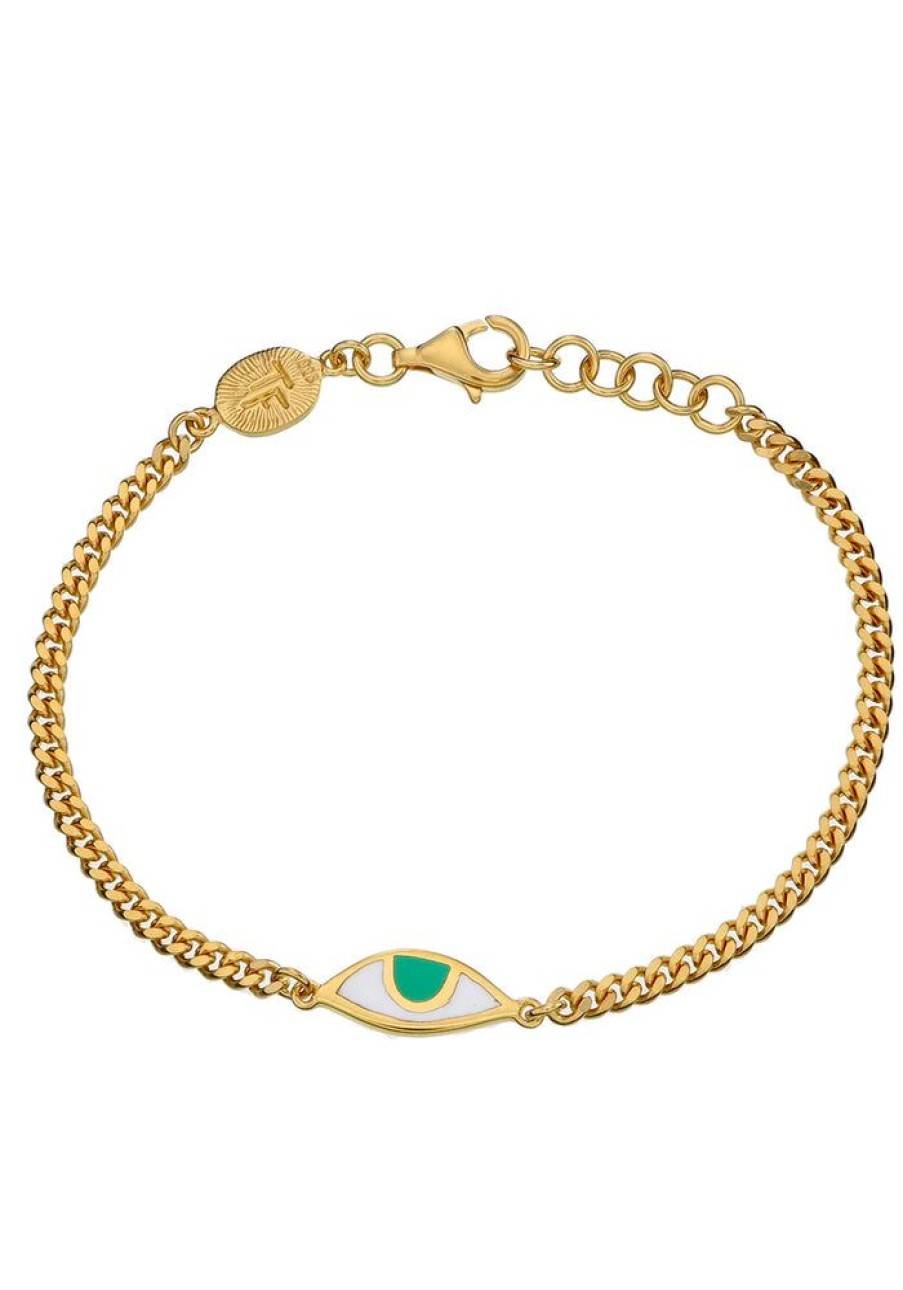 Accessories Tiger Frame Gold Jewels | Eye Protection Chain Bracelet- Green