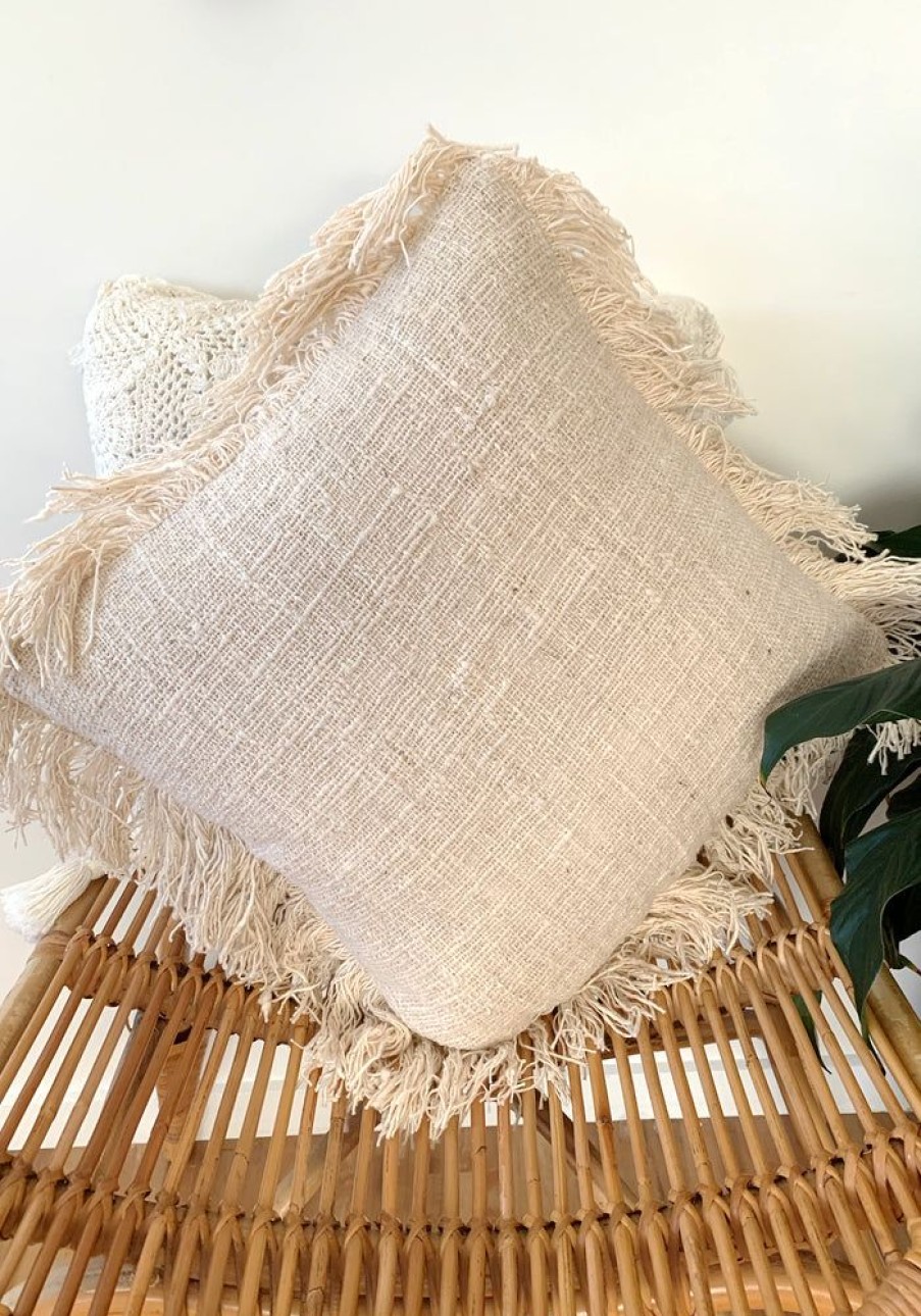 Homewares Cabo Gypsy | Kira Fringing Cotton Cushion Cover