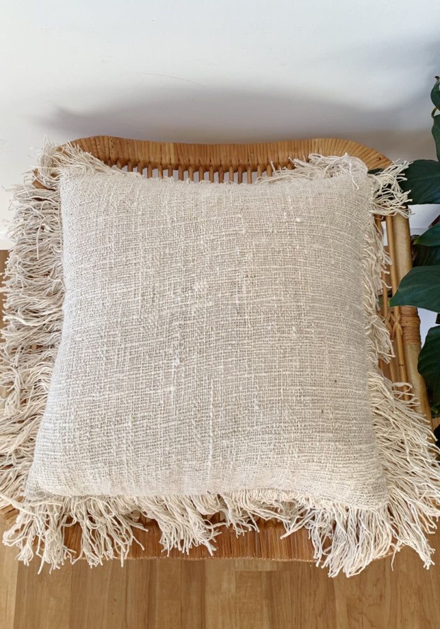 Homewares Cabo Gypsy | Kira Fringing Cotton Cushion Cover