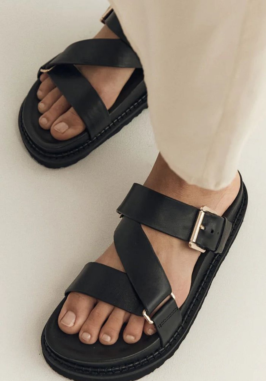 Accessories LA Tribe Sandals & Slides | Aki Slides - Black