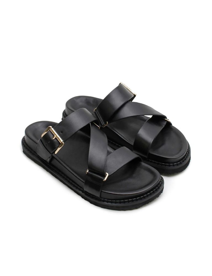 Accessories LA Tribe Sandals & Slides | Aki Slides - Black