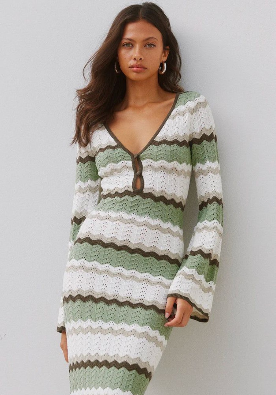 Fashion Runaway the label Knits & Sweaters | Caprice Maxi Dress - Green