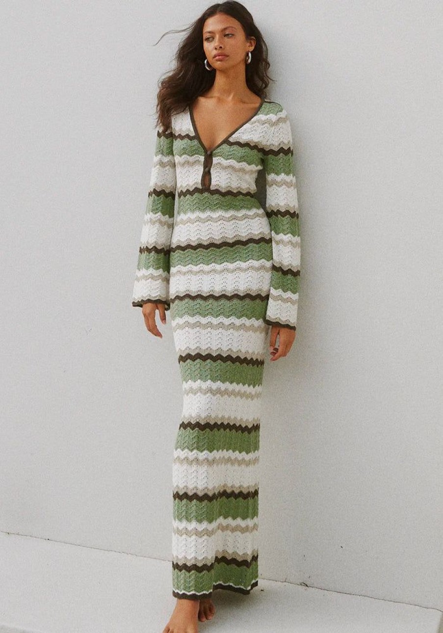 Fashion Runaway the label Knits & Sweaters | Caprice Maxi Dress - Green