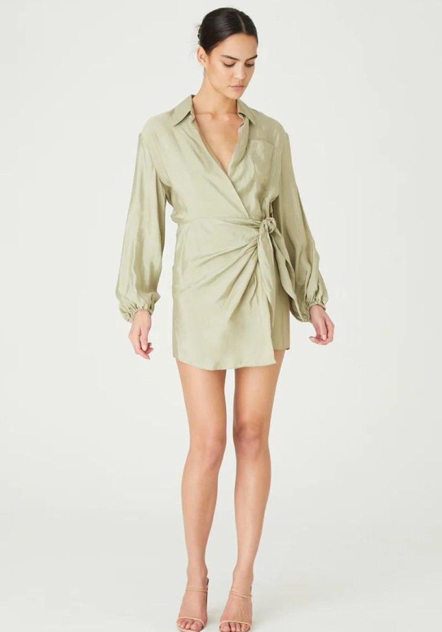 Fashion We Are Kindred Party Dresses | Darby Tie Front Shirt Dress