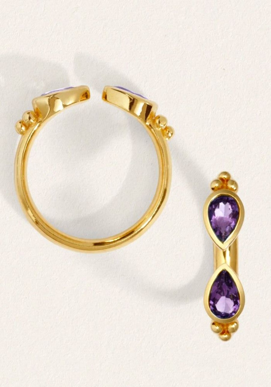 Accessories Temple of the Sun Rings | Sarra Ring - Amethyst