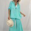 Fashion Cabo Gypsy Tops | Coral Sea Shirt - Turquoise