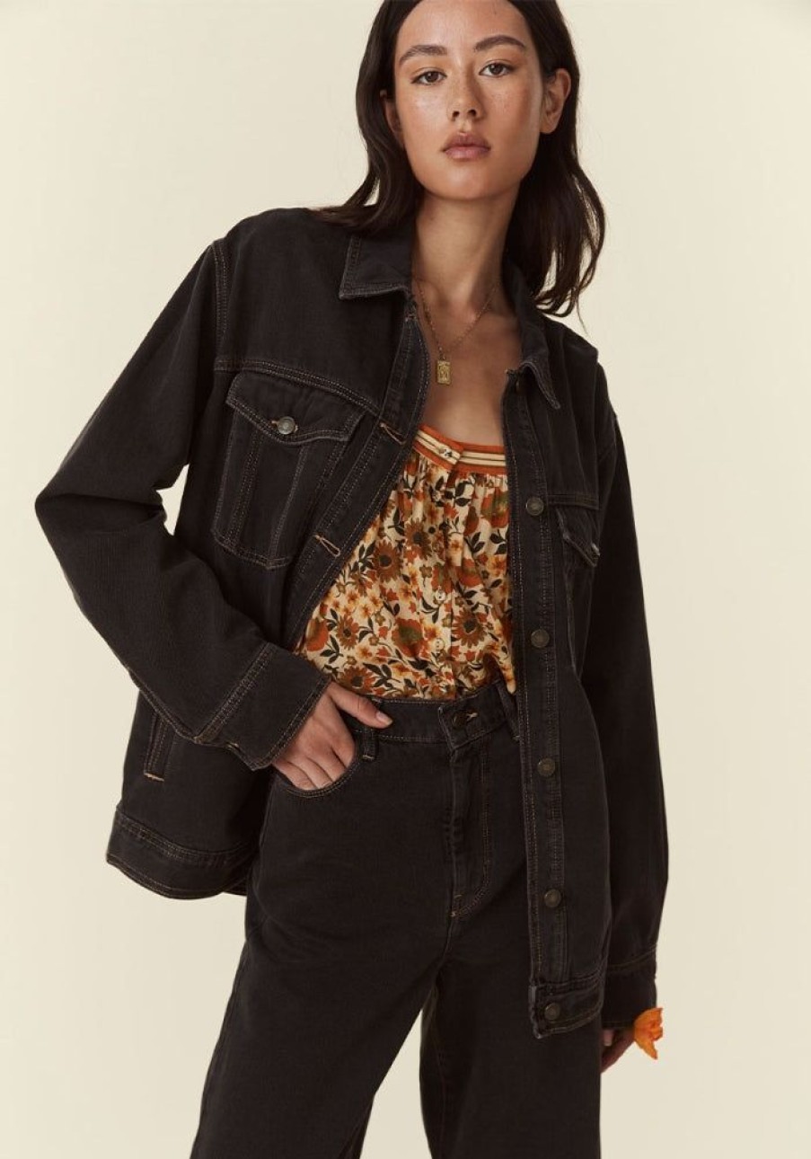 Fashion Spell Kimonos & Jackets | Muse Denim Jacketvintage Black