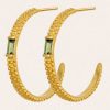 Accessories Temple of the Sun Gold Jewels | Vashit Peridot Hoops