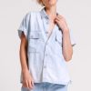 Fashion One Teaspoon Tops | Classic Blue Denim Boxy Shirt