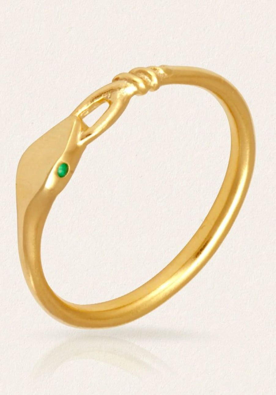 Accessories Temple of the Sun Rings | Althea Emerald Ring - Gold