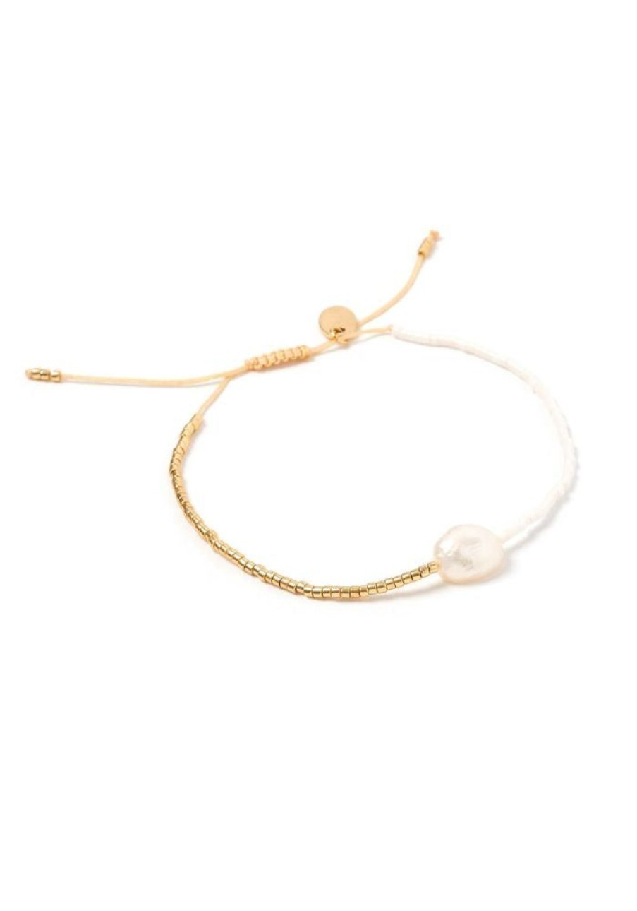 Accessories Arms Of Eve Gold Jewels | Matilda Pearl & Glass Beaded Bracelet