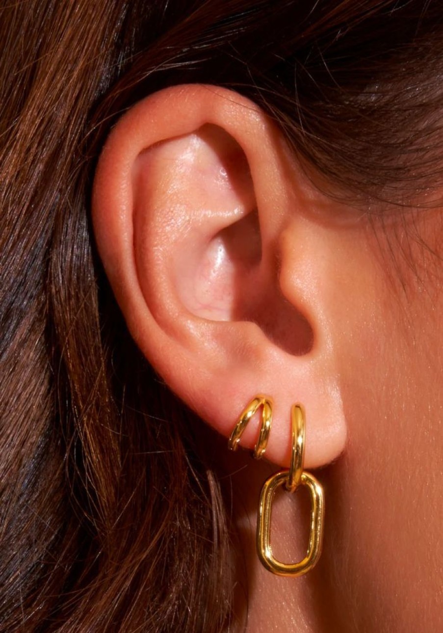 Accessories Arms Of Eve Earrings | Jean Gold Huggie Earrings