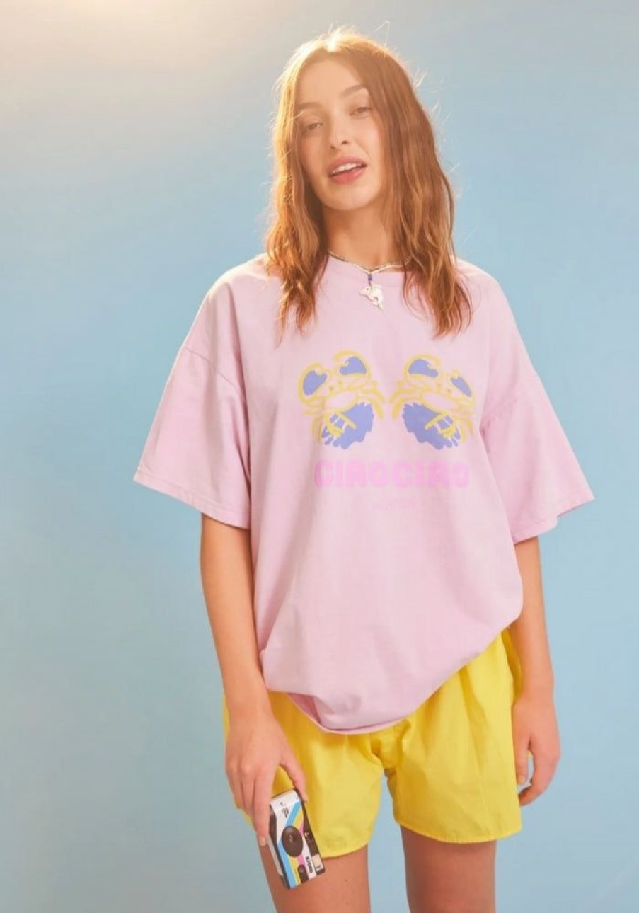 Fashion Ciao Ciao Vacation Tops | Crab Tee