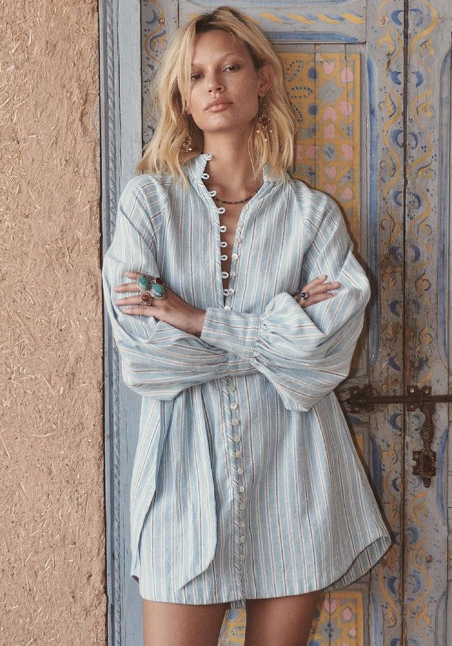 Fashion Spell Mini Dress | Rodeo Blouse Dress- Stripe