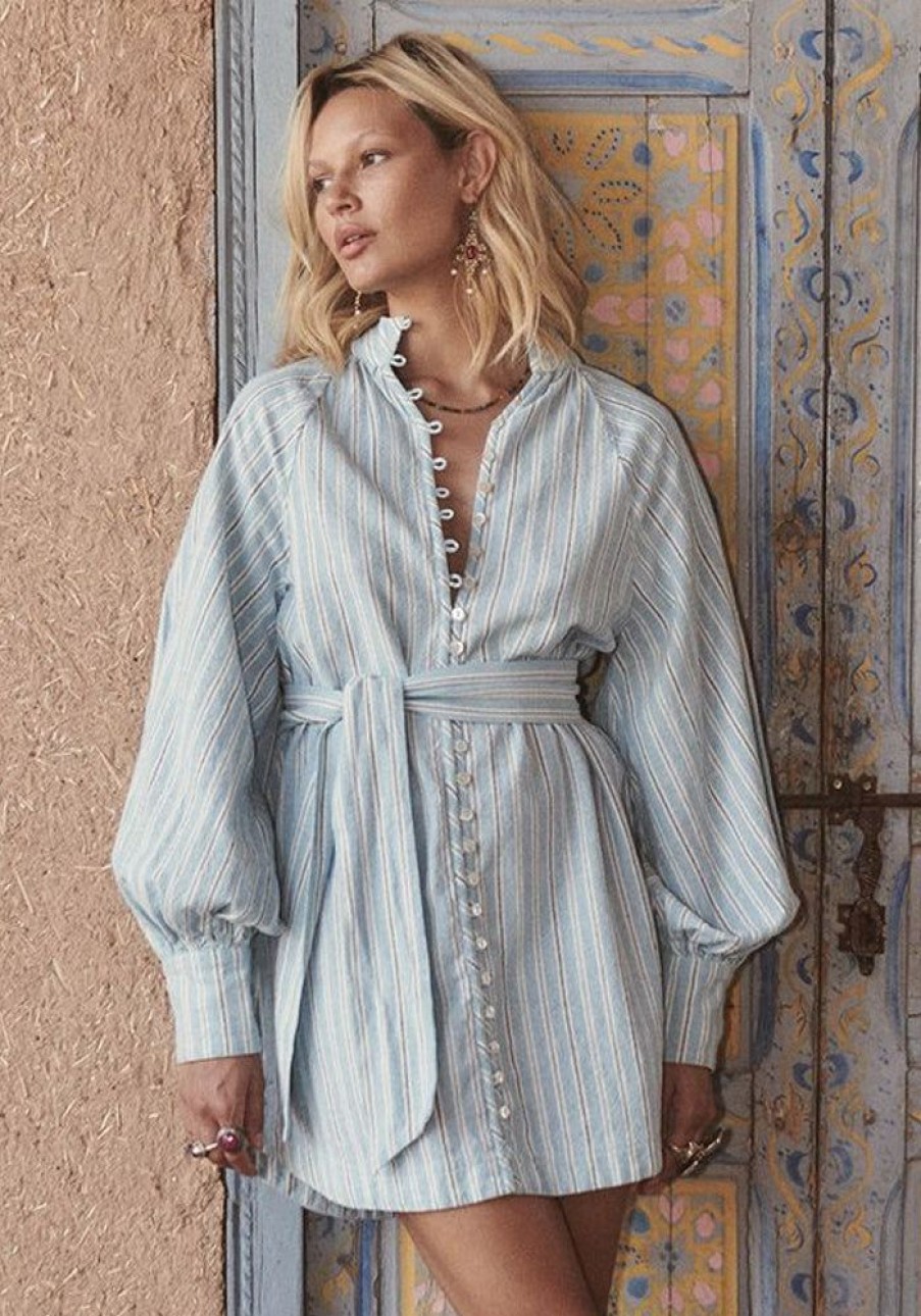 Fashion Spell Mini Dress | Rodeo Blouse Dress- Stripe