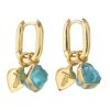 Accessories Tiger Frame Gold Jewels | Tiger Frame Rough Gem Oval Hoops- Apatite