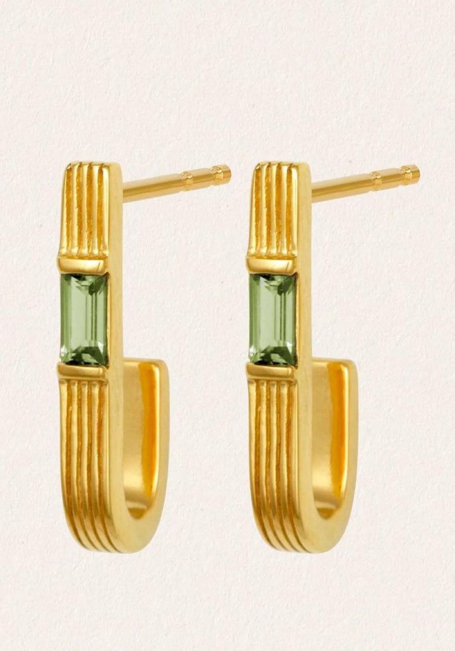 Accessories Temple of the Sun Gold Jewels | Cala Peridot Earrings - Gold