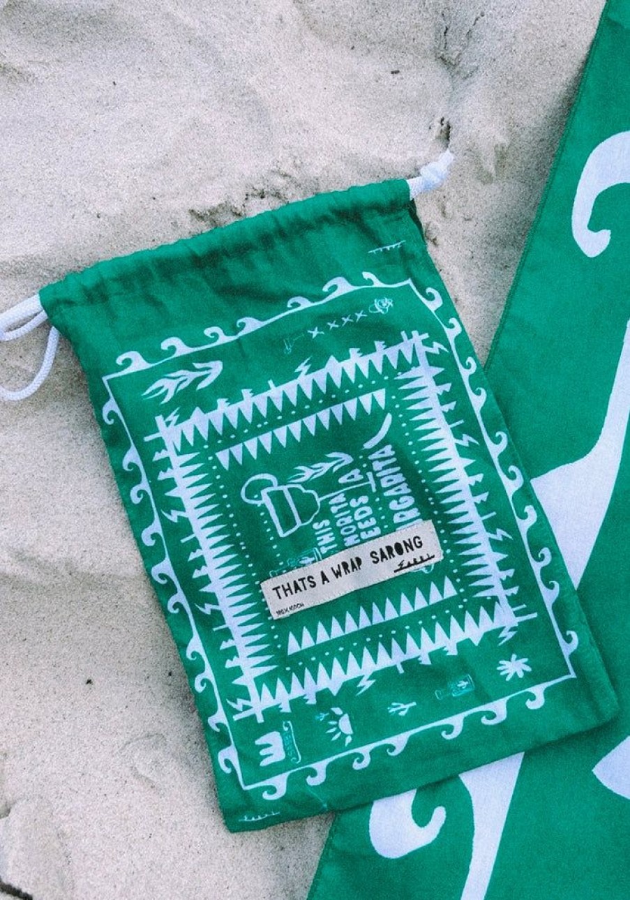 Accessories Sabbi Sarongs & Beachwear | That'S A Wrap Sarong - Green Senorita