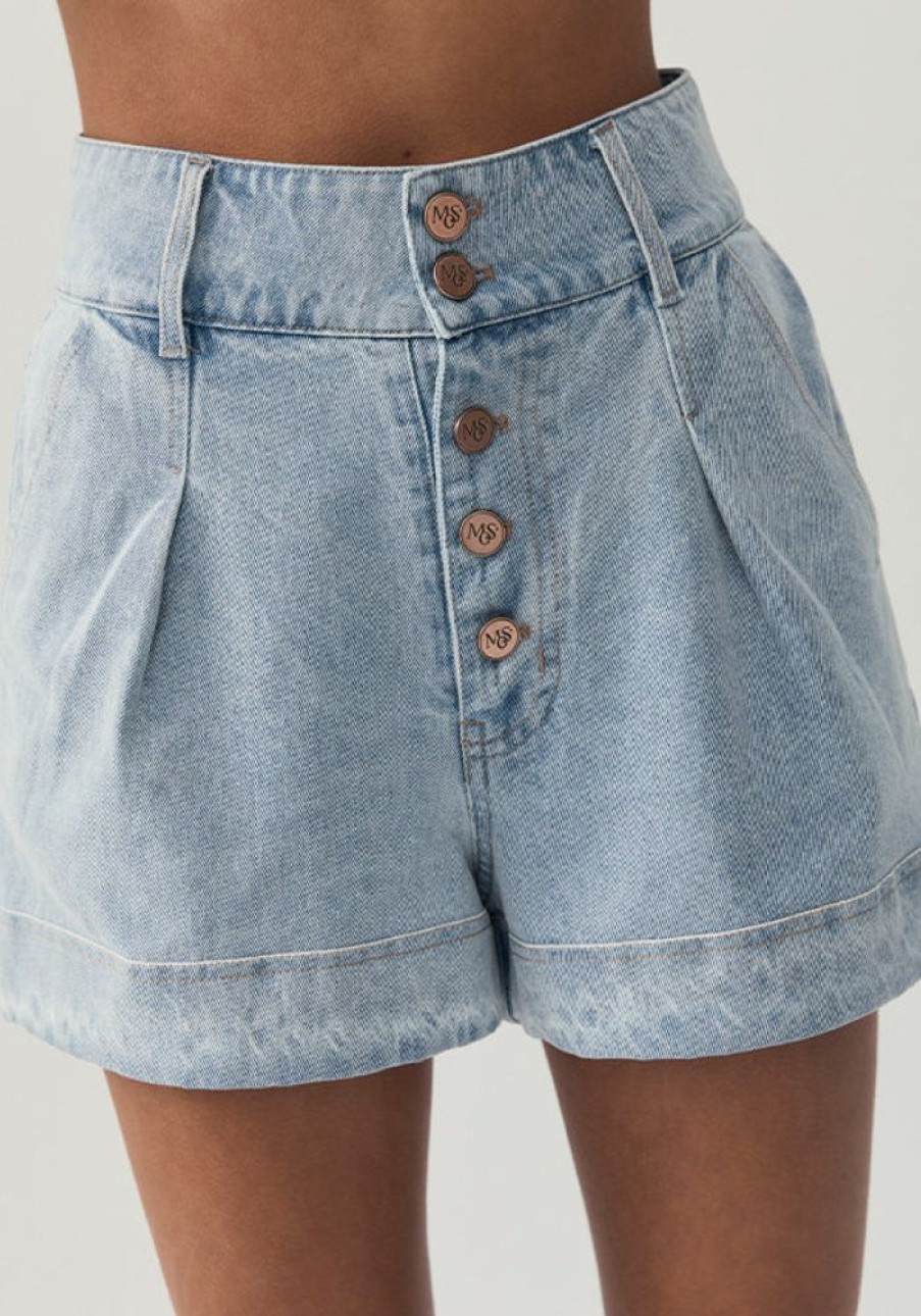 Fashion Ministry of style Shorts + Pants | Lucia Denim Short- Blue Wash