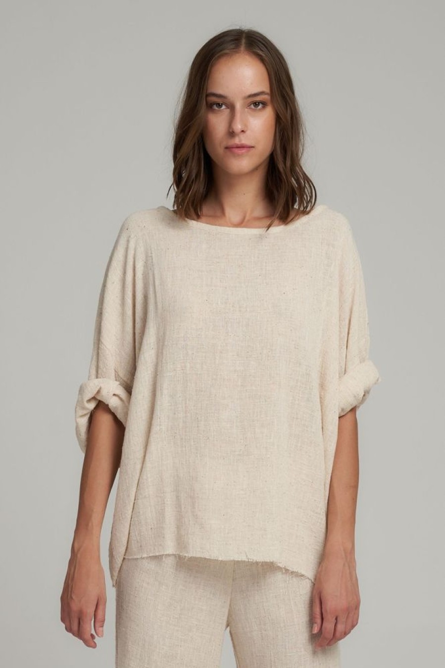 Fashion Lilya Tops | Lounge Top- Natural