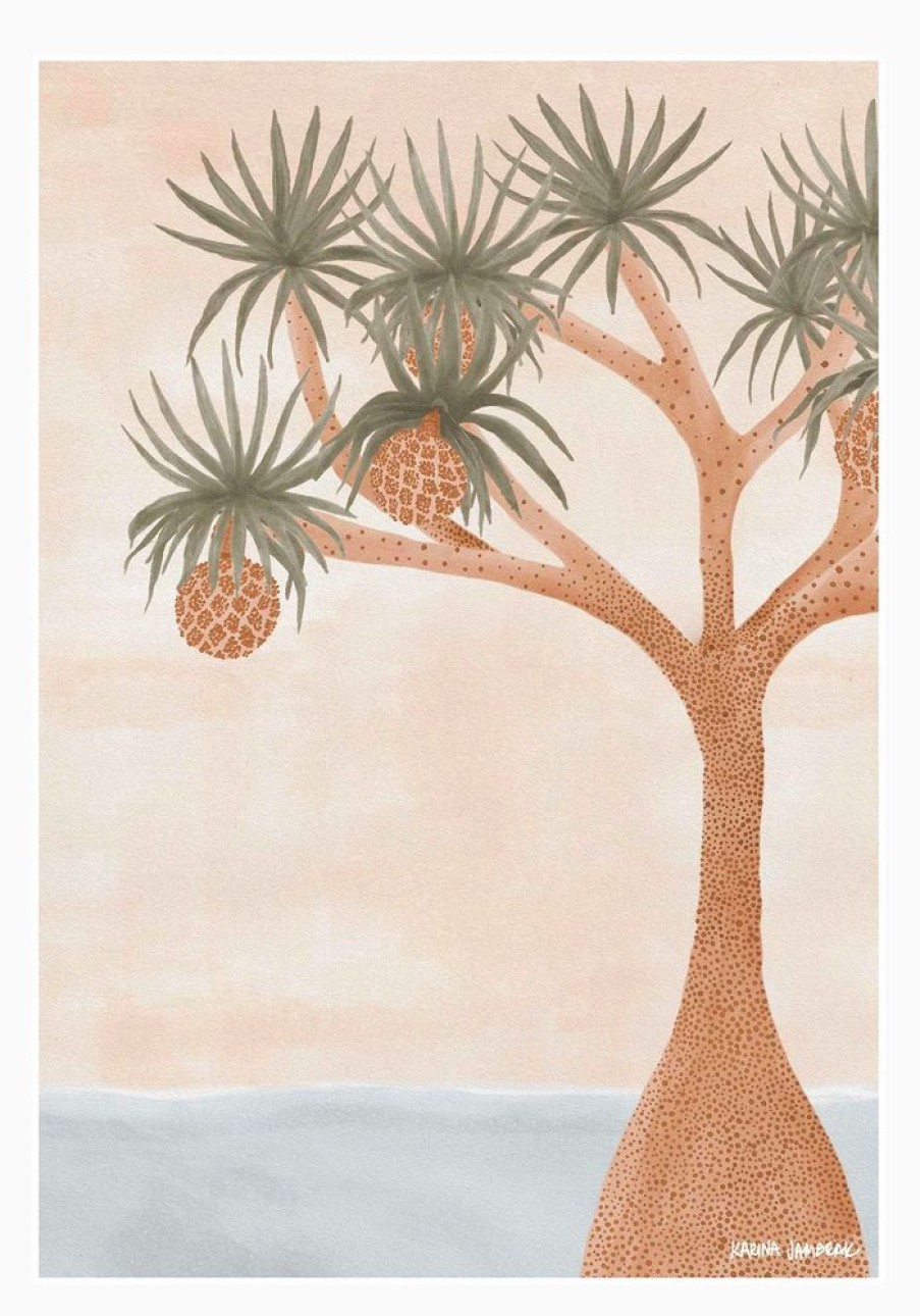 Homewares Karina Jambrak | Ocean Pandanus Print