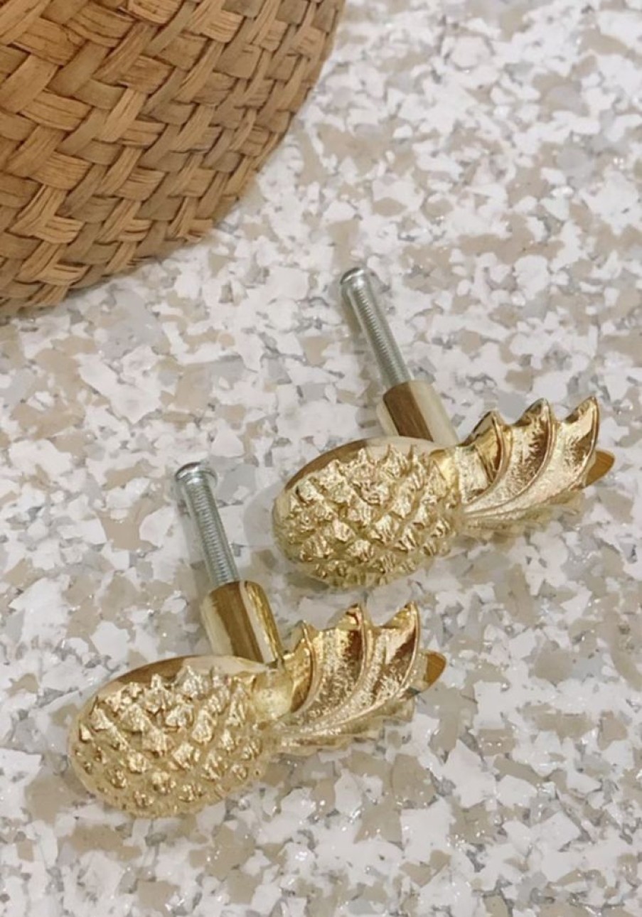 Homewares Cabo Gypsy | Pineapple Gold Door Knobs