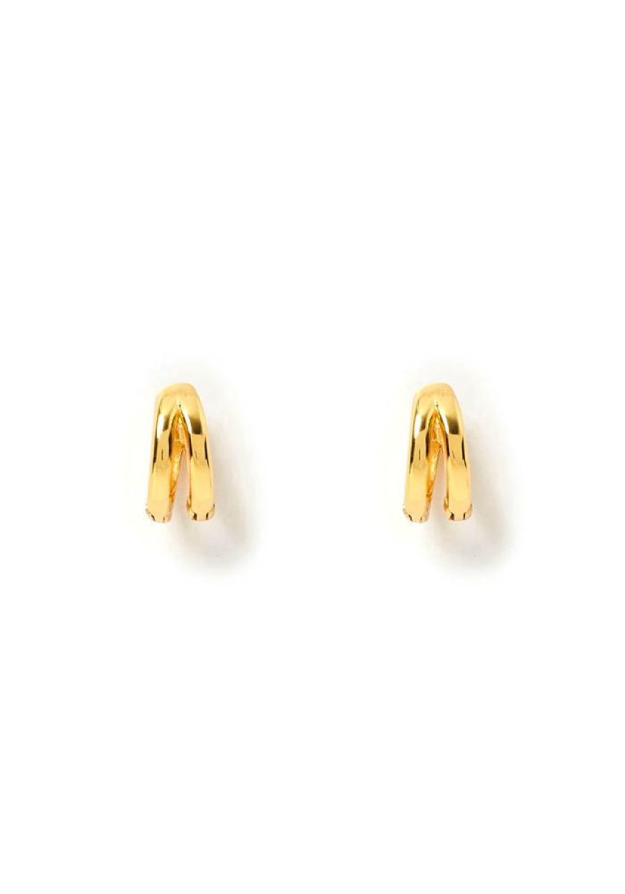 Accessories Arms Of Eve Gold Jewels | Jean Gold Huggie Earrings