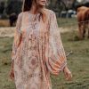 Fashion Love St the label Mini Dress | Savanna Smock Dress- Peach