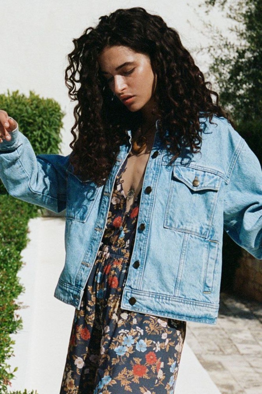 Fashion Spell Kimonos & Jackets | Eve Denim Jacket- Sun Washed Blue