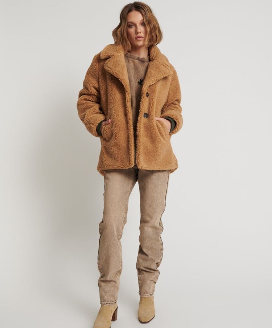 Fashion One Teaspoon Tops | Tan Teddy Coat