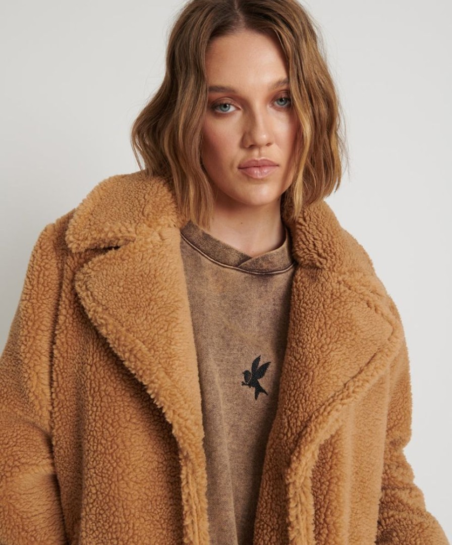 Fashion One Teaspoon Tops | Tan Teddy Coat