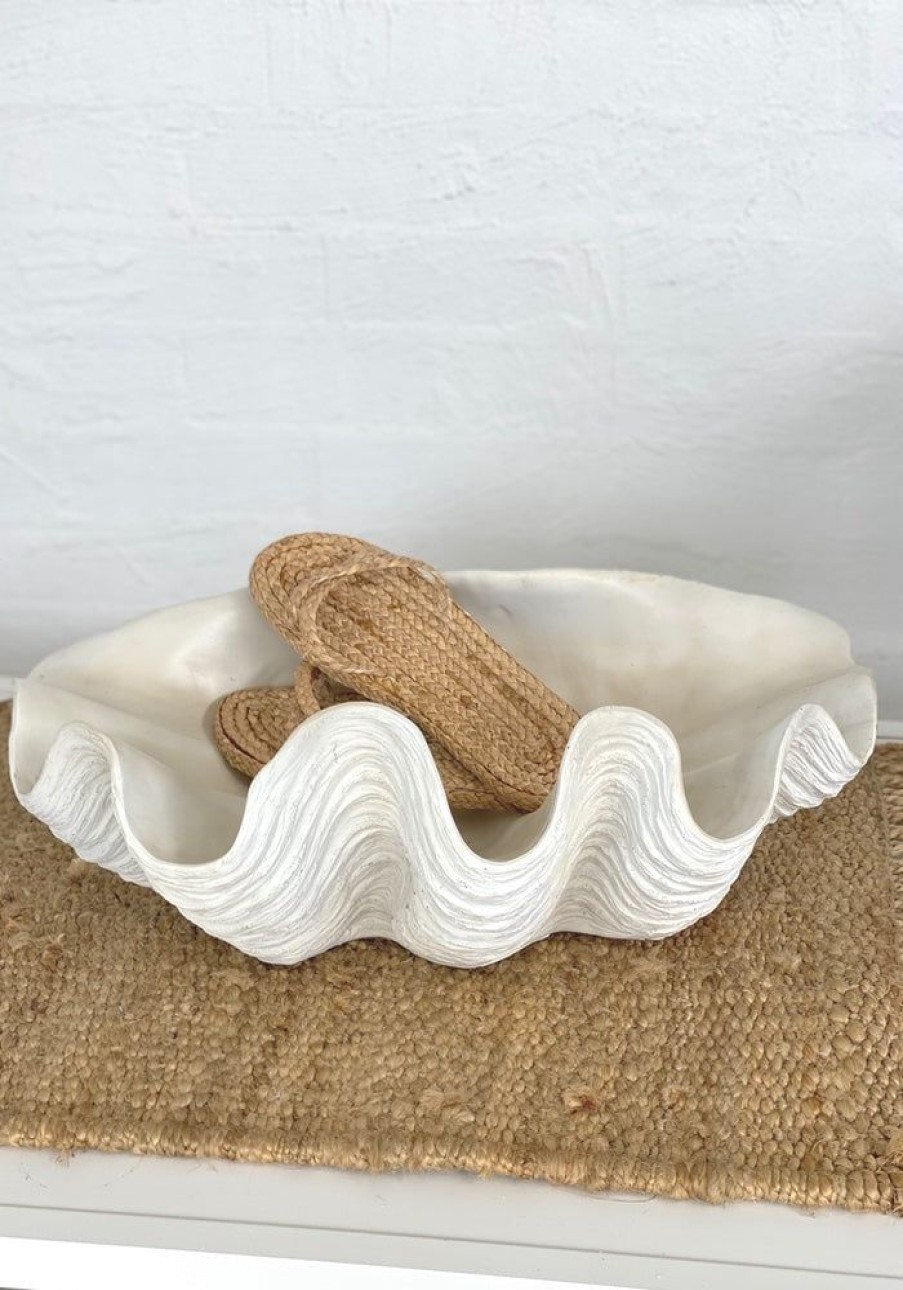 Homewares LaVida Trading | Xlarge Resin Clam Shell Bowl