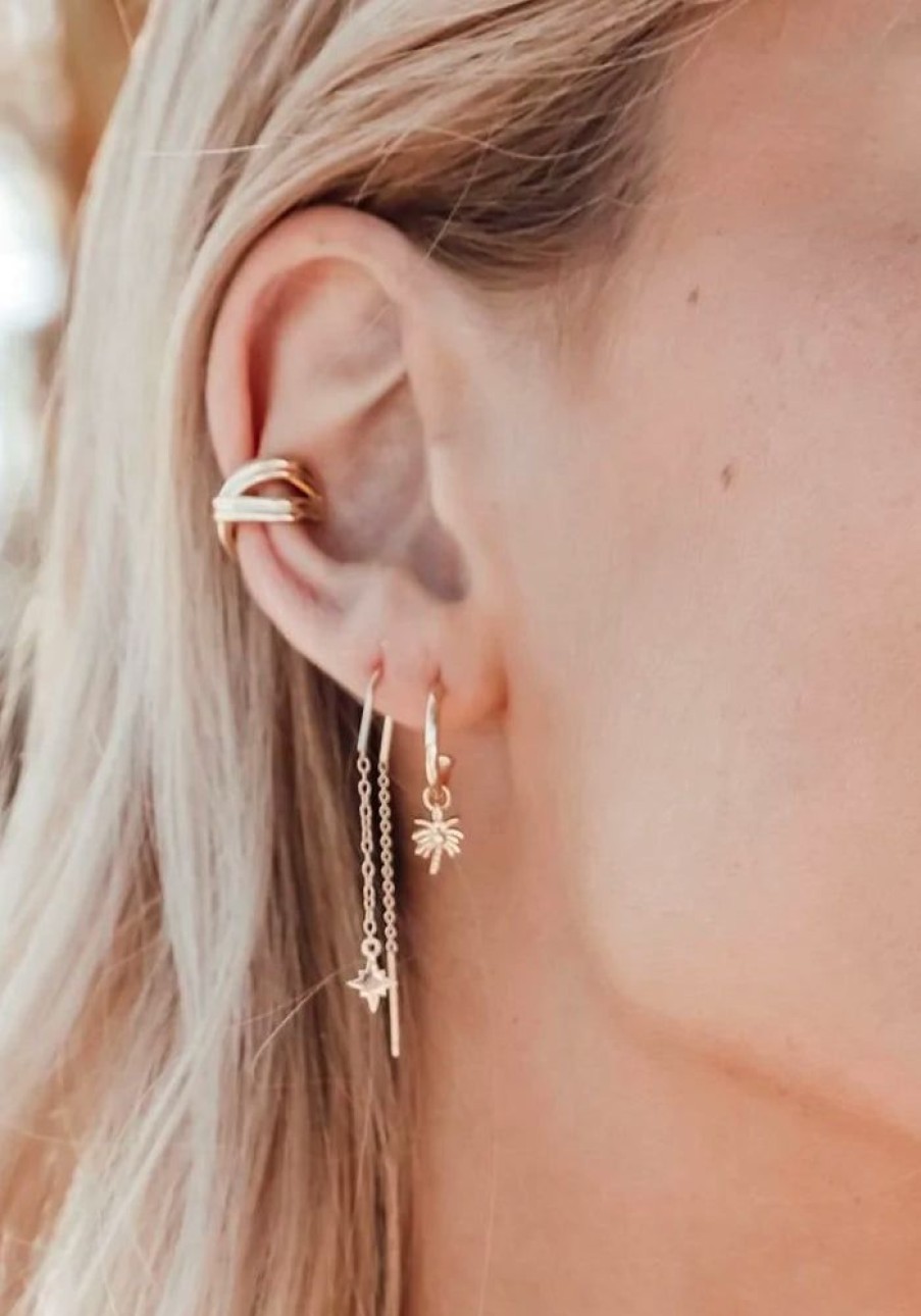 Accessories Sun Soul Jewels Gold Jewels | Golden Palm Earrings