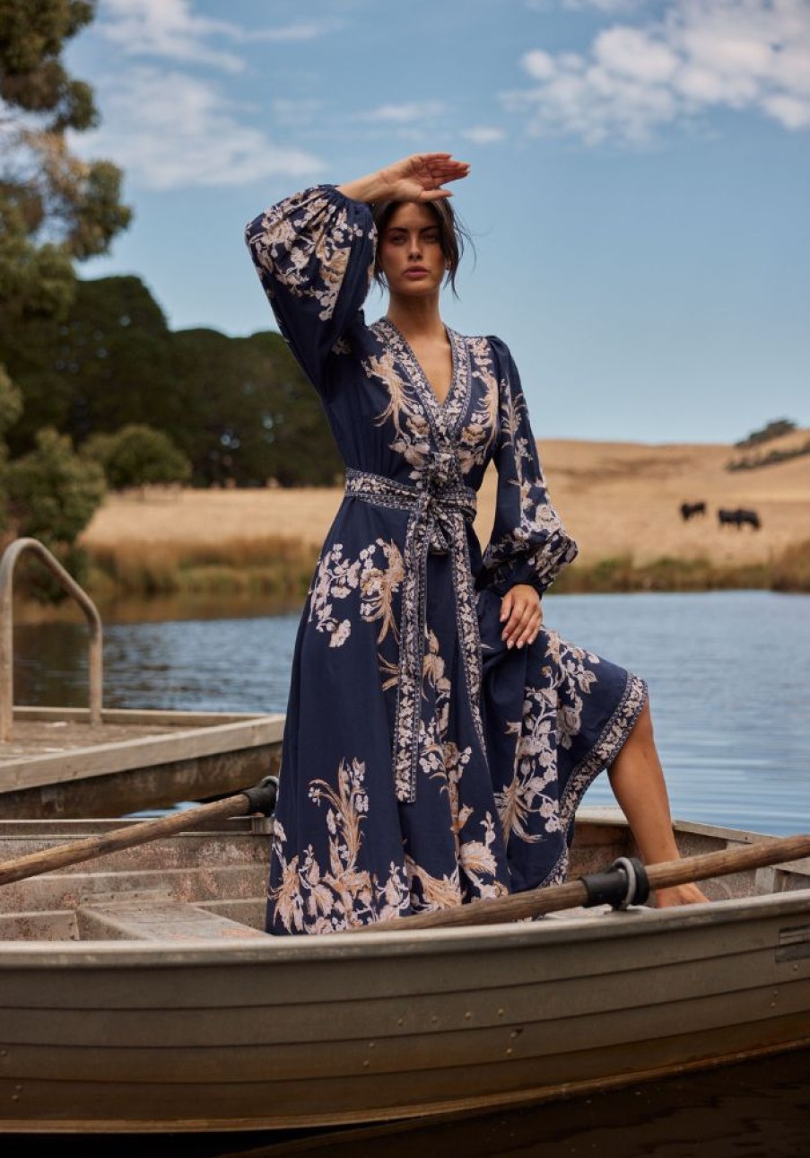 Fashion Talisman Maxi Dress | Aphrodite Dress- Indigo