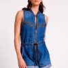 Fashion One Teaspoon Playsuits | Bluemoon Lilly Sporty Denim Jumpsuit