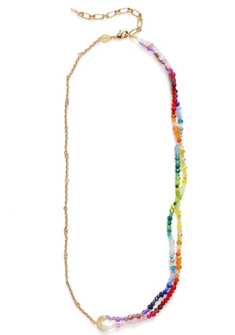 Accessories Anni Lu Gold Jewels | Double Rainbow Necklace