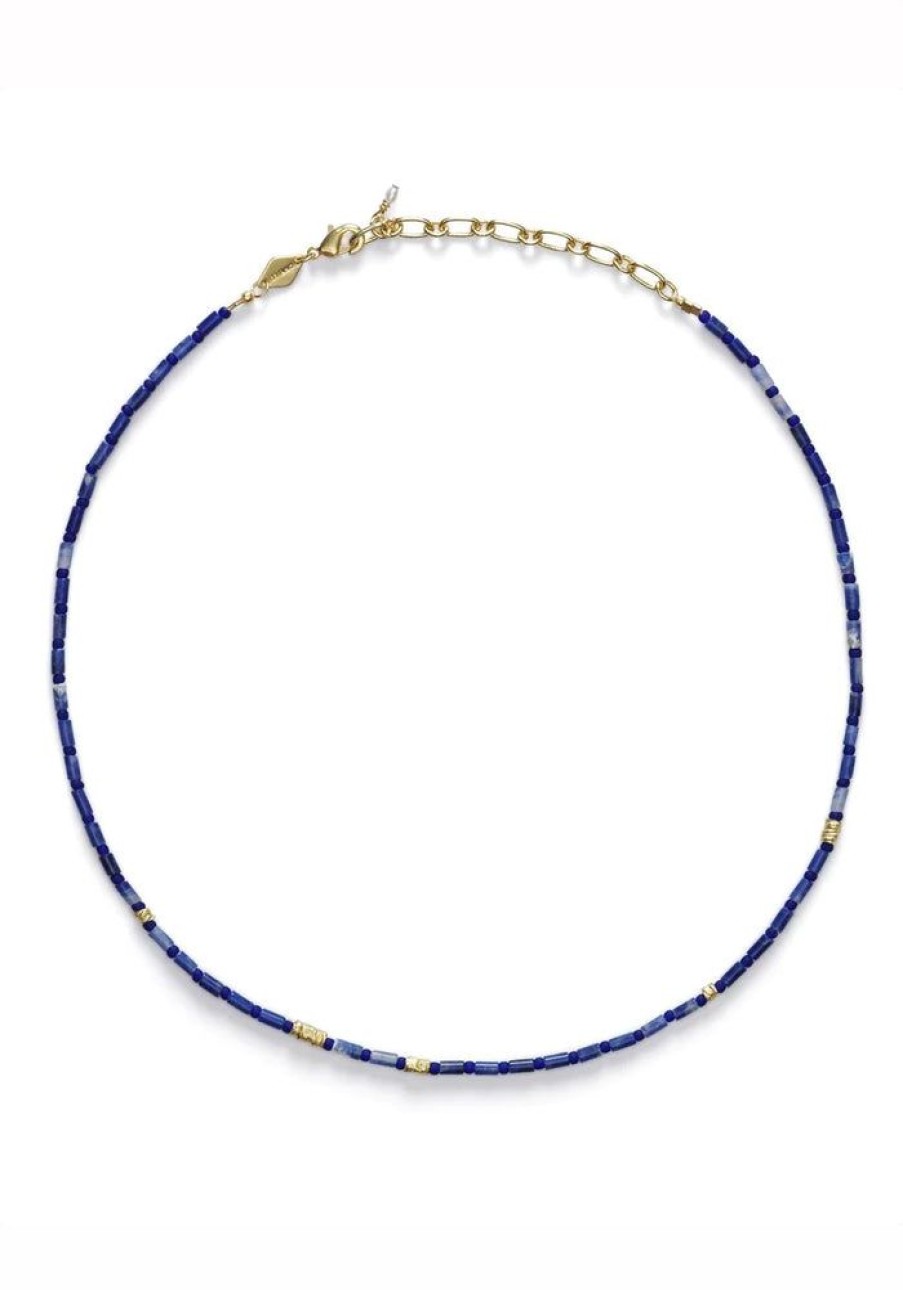 Accessories Anni Lu Necklaces | Azzurro Necklace- Gold