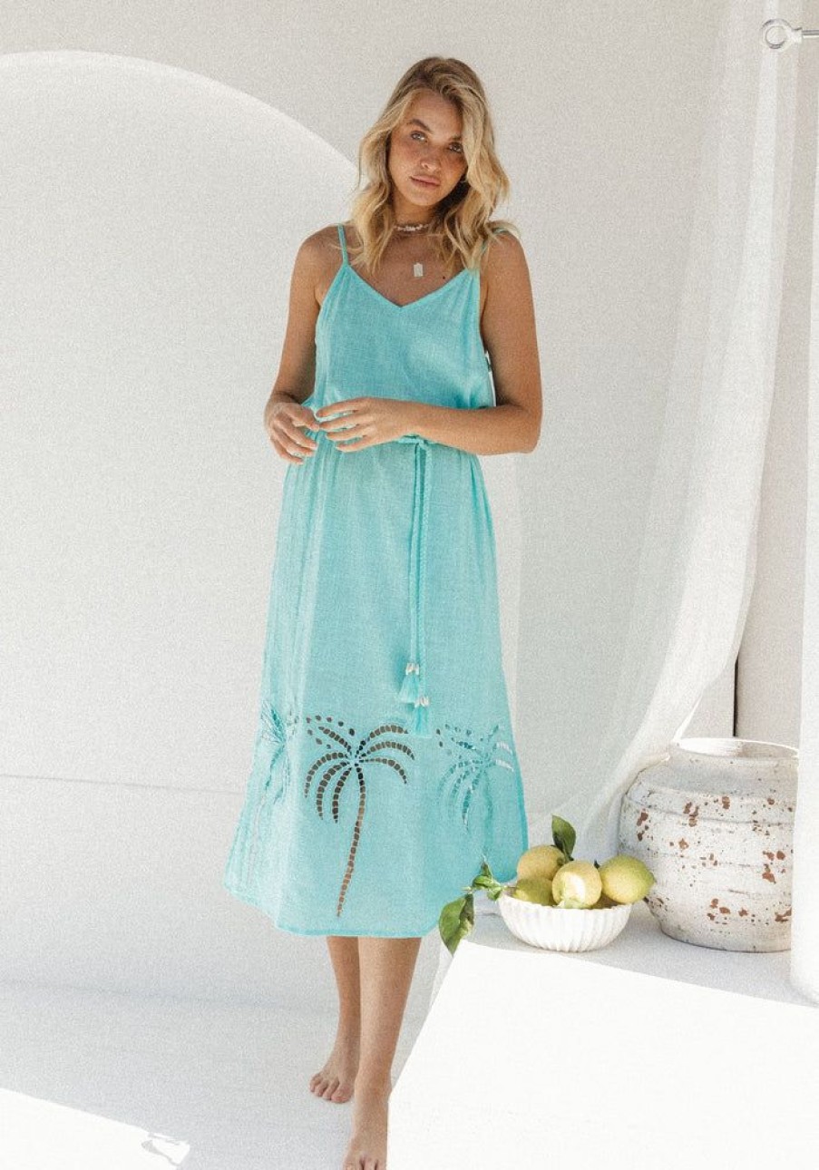 Fashion Cabo Midi Dress | 3 Palms Dress - Turquoise